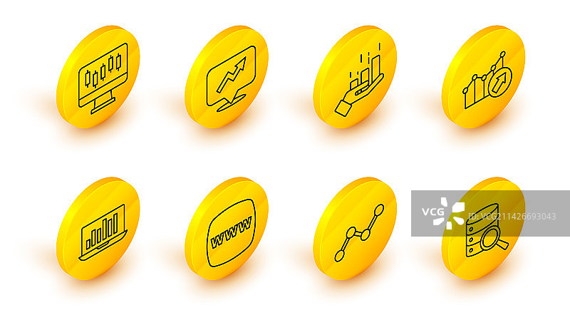 服务器图表信息图网站线条图标图片素材