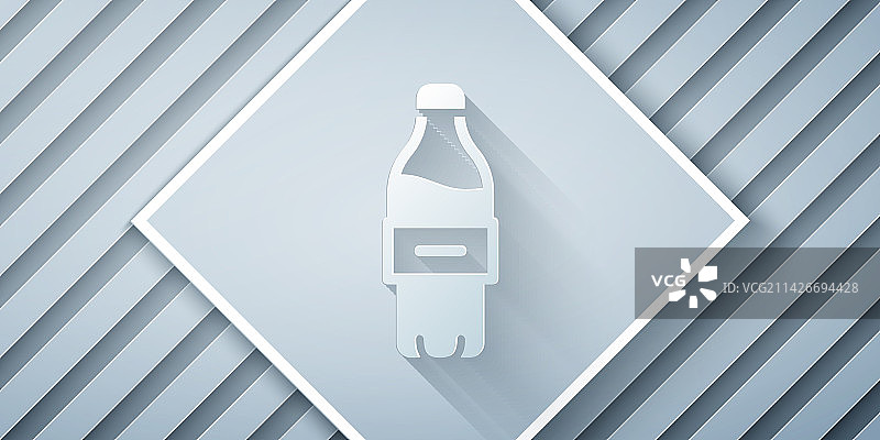 剪纸瓶装水图标图片素材