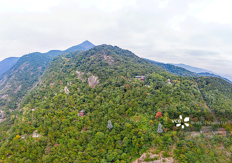 航拍福建福州鼓山风景区图片素材