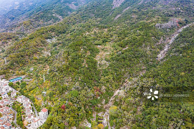 航拍福建福州鼓山风景区图片素材