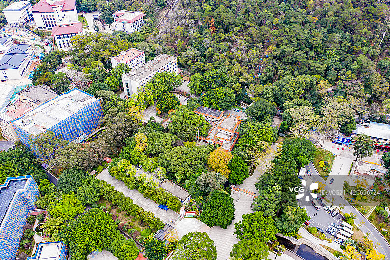 航拍福建福州鼓山风景区图片素材