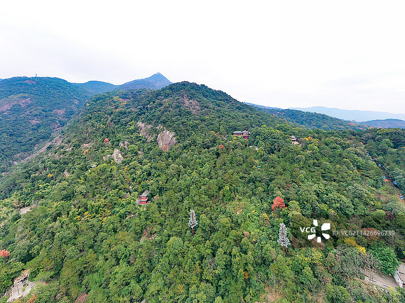 航拍福建福州鼓山风景区图片素材