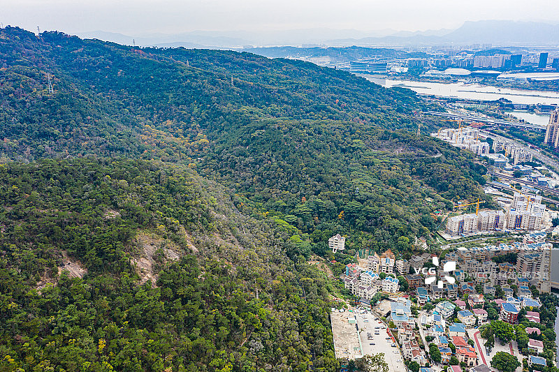 航拍福建福州鼓山风景区图片素材