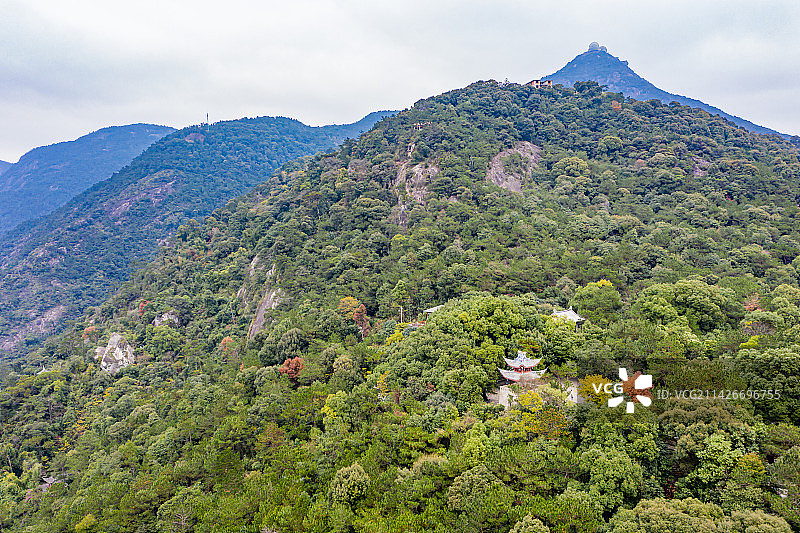航拍福建福州鼓山风景区图片素材