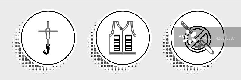 禁止钓鱼鱼钩和浮标图片素材