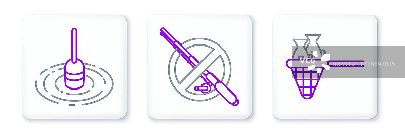 带鱼漂的渔网素材图片素材