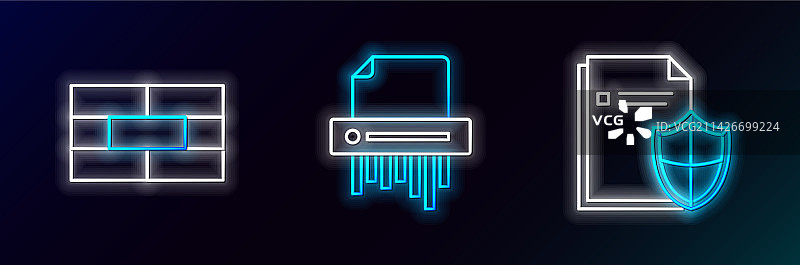 文档保护概念积木设置图片素材