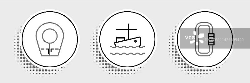 登山扣潜水帽渔船图片素材