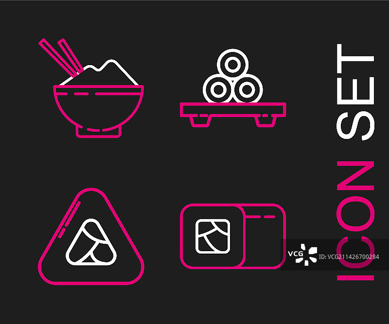 砧板寿司和米饭碗图片素材