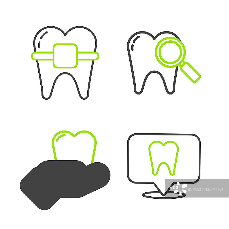 牙科诊所位置和牙齿搜索图片素材