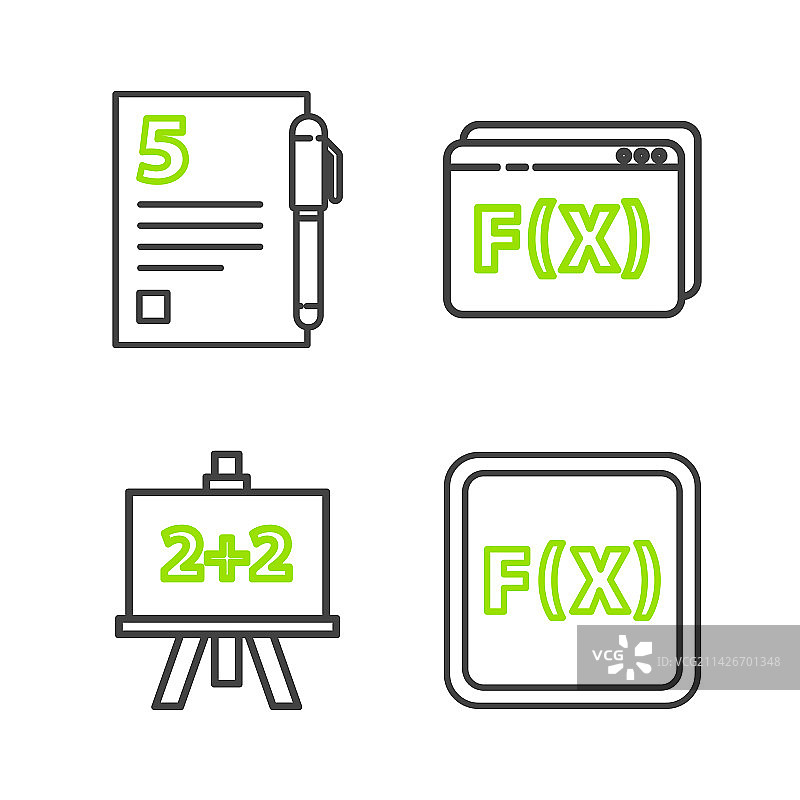 设置线条：函数数学符号黑板图片素材