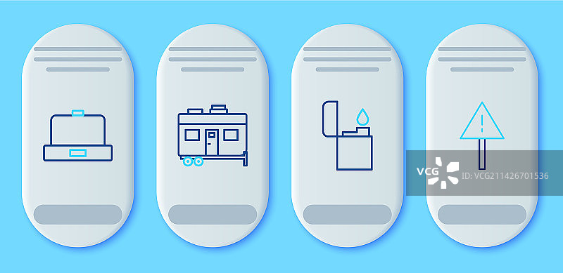 露营拖车与针织帽图案图片素材