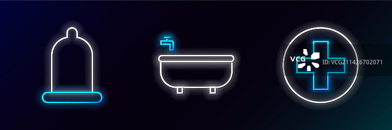 线条医院医疗避孕套图片素材