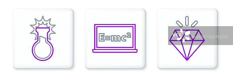 菱形试管烧瓶方程式线条图片素材