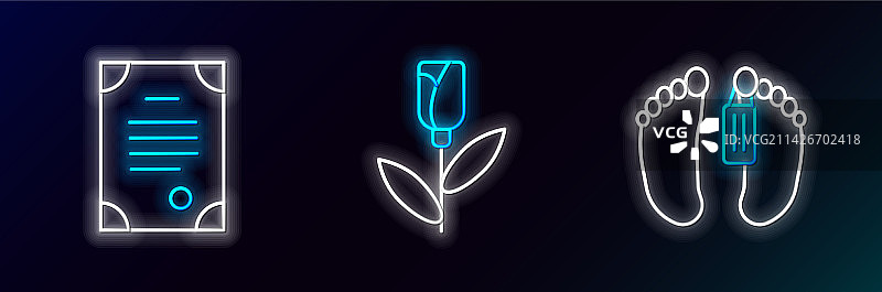 线条尸体死亡证明和鲜花图片素材