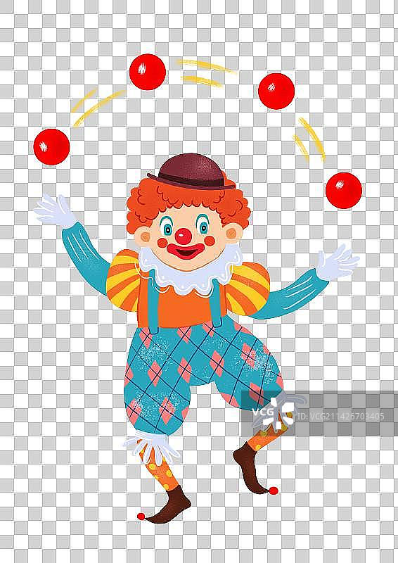 小丑抛球图片素材