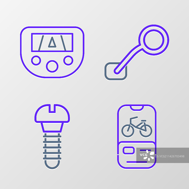 自行车租赁App和金属螺丝banner图片素材