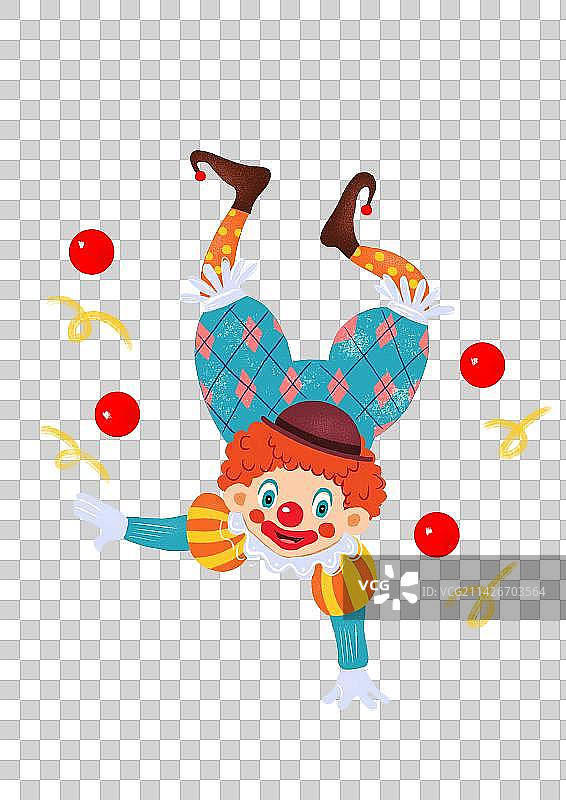 小丑倒立图片素材