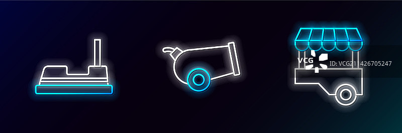 街头快餐车保险杠和大炮图片素材