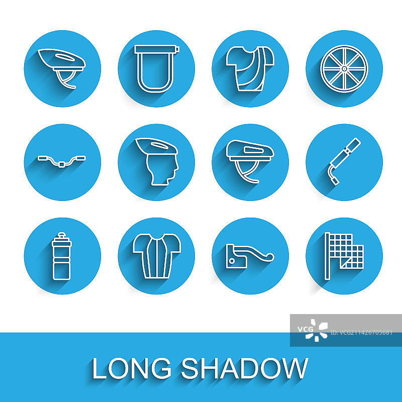 运动水壶自行车T恤套装图片素材