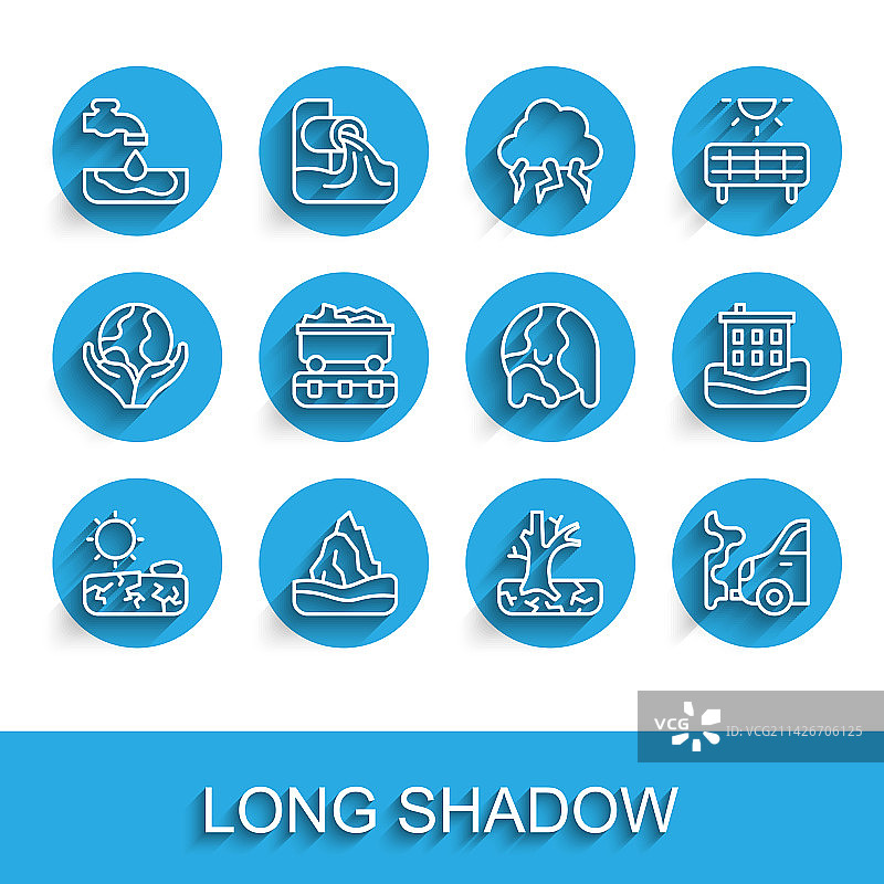 干旱、冰山、缺水与植物枯萎图片素材