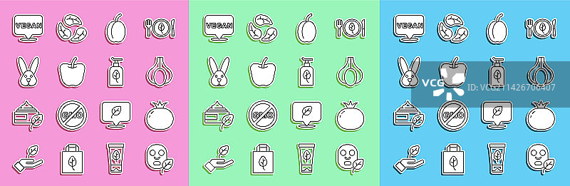 面膜、番茄和大蒜素材图片素材