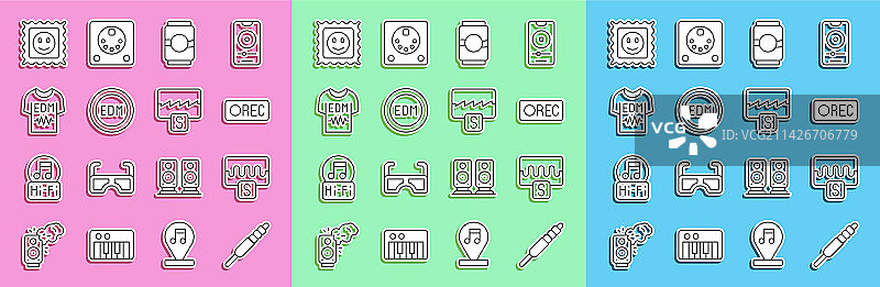 线条音频插孔音乐波形均衡器唱片图片素材