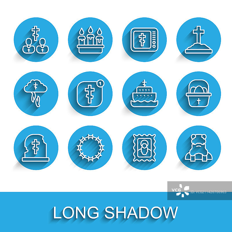 带墓碑的坟墓荆棘冠图片素材