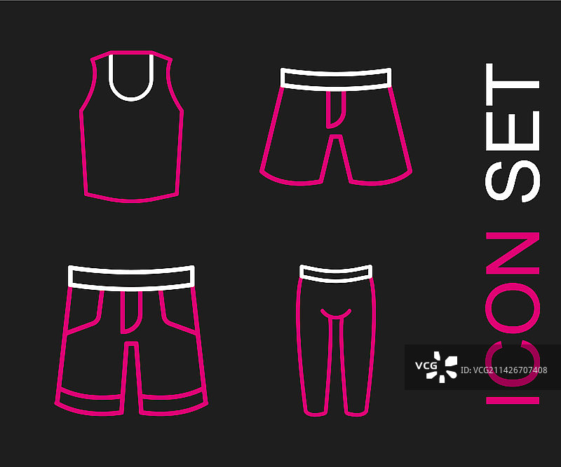 紧身裤短裤或长裤和内衣组合图片素材