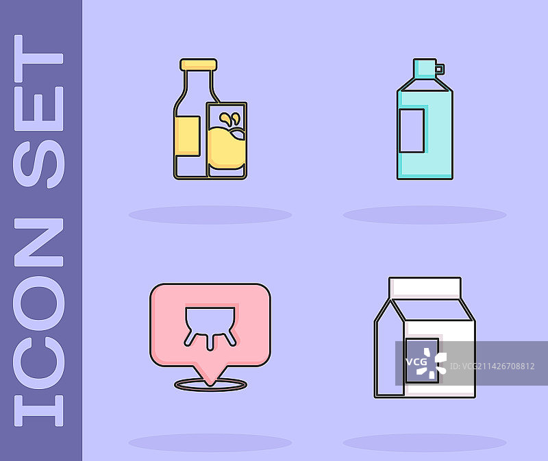 牛奶瓶和玻璃纸包装图片素材