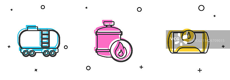 油罐车和天然气罐图片素材