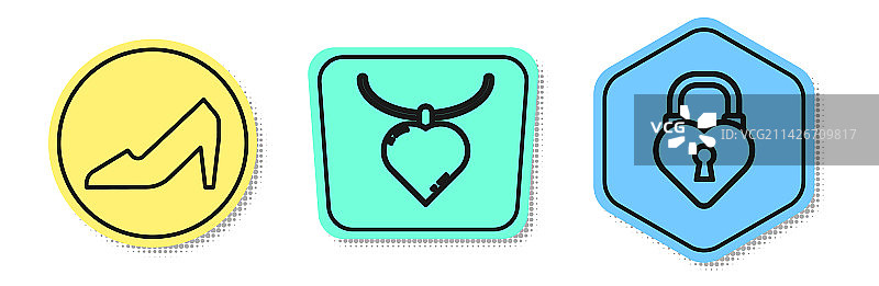 项链和鞋子图片素材