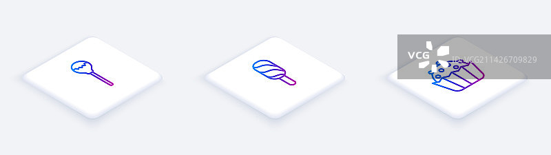 2.5D棒棒糖冰淇淋和纸杯蛋糕图标图片素材