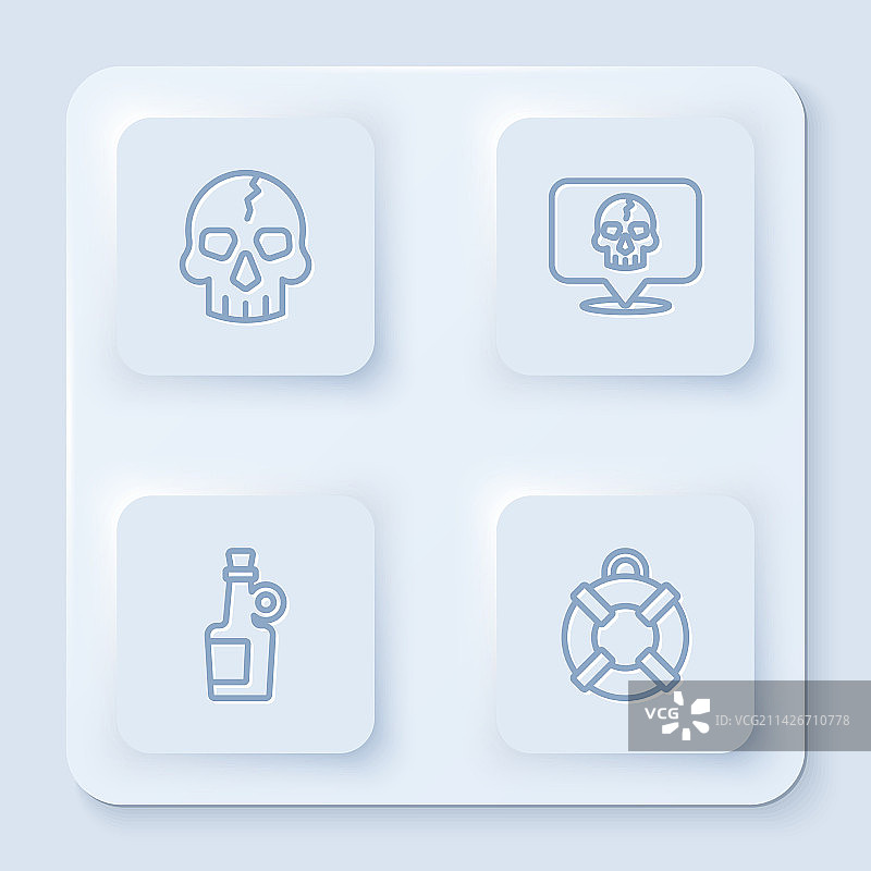 骷髅酒精朗姆酒救生圈图片素材