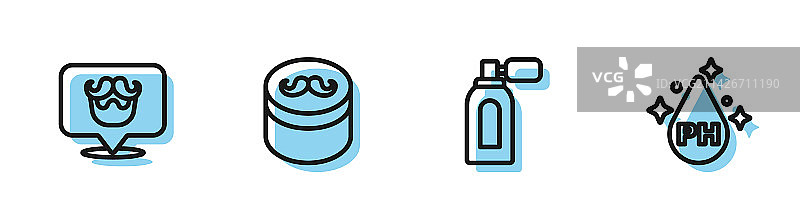 理发店用须后水喷雾器套装图片素材