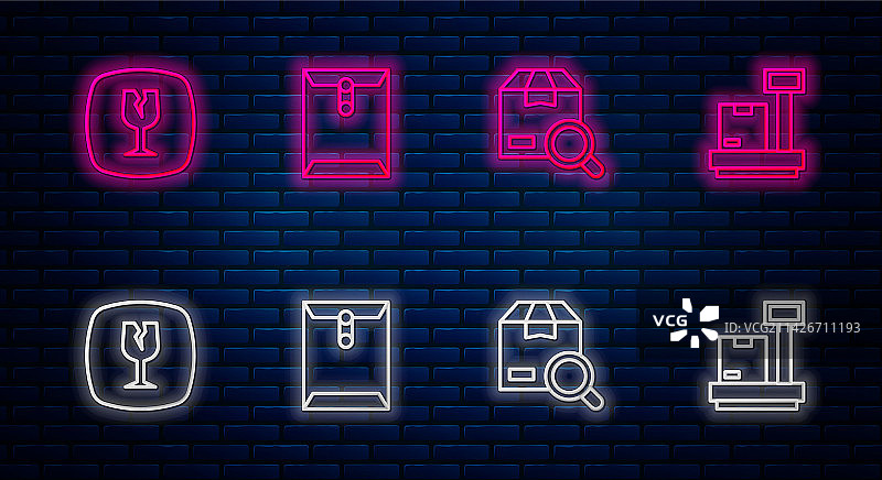 信封、搜索包裹、易碎品图片素材