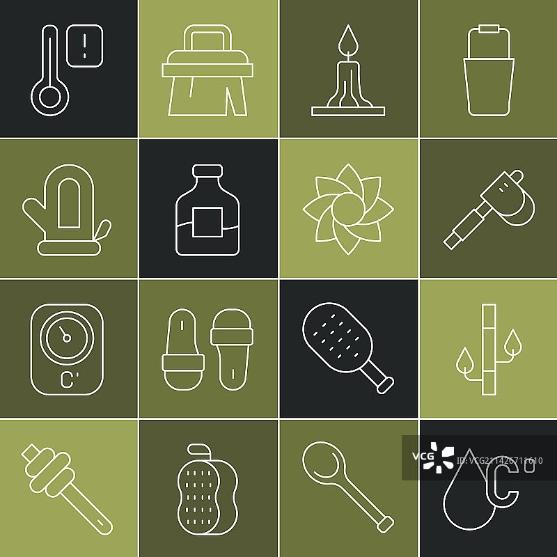 水温、竹子、木头和斧头图片素材