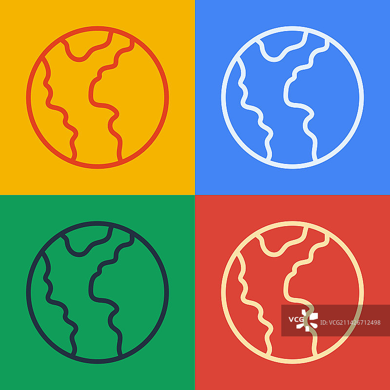 波普艺术风格全球经济危机图标图片素材