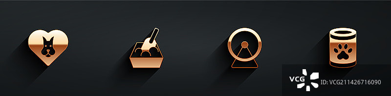 爱心图案：小狗猫砂盆铲子图片素材