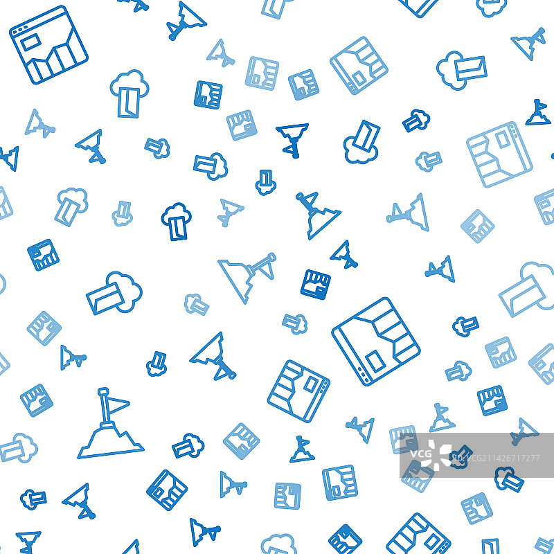 线条图案：山顶旗帜、图表图片素材