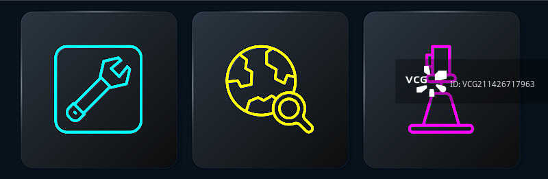 扳手和经纬仪图片素材