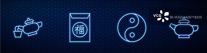 阴阳符号、中式茶道图片素材