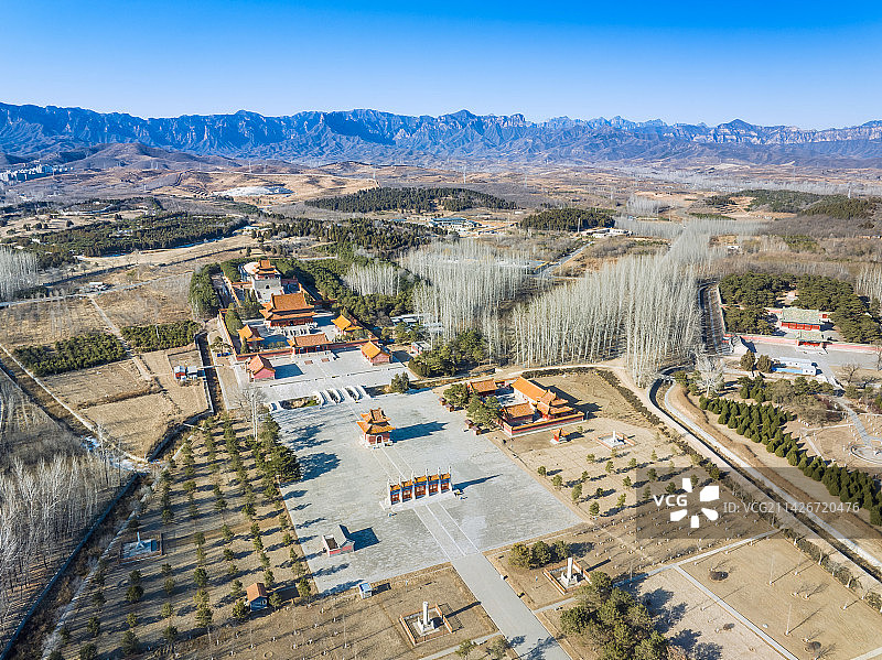 航拍河北省保定市易县清西陵崇陵图片素材