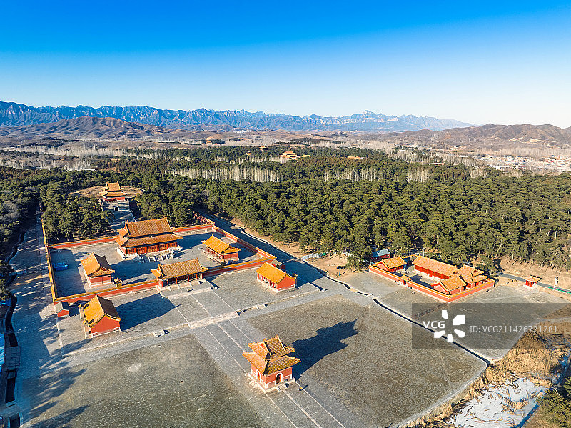 航拍河北省保定市易县清西陵昌陵图片素材