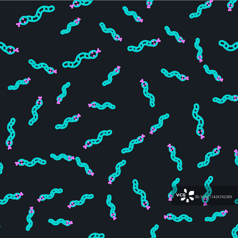线条蛇形图标黑色无缝图案图片素材
