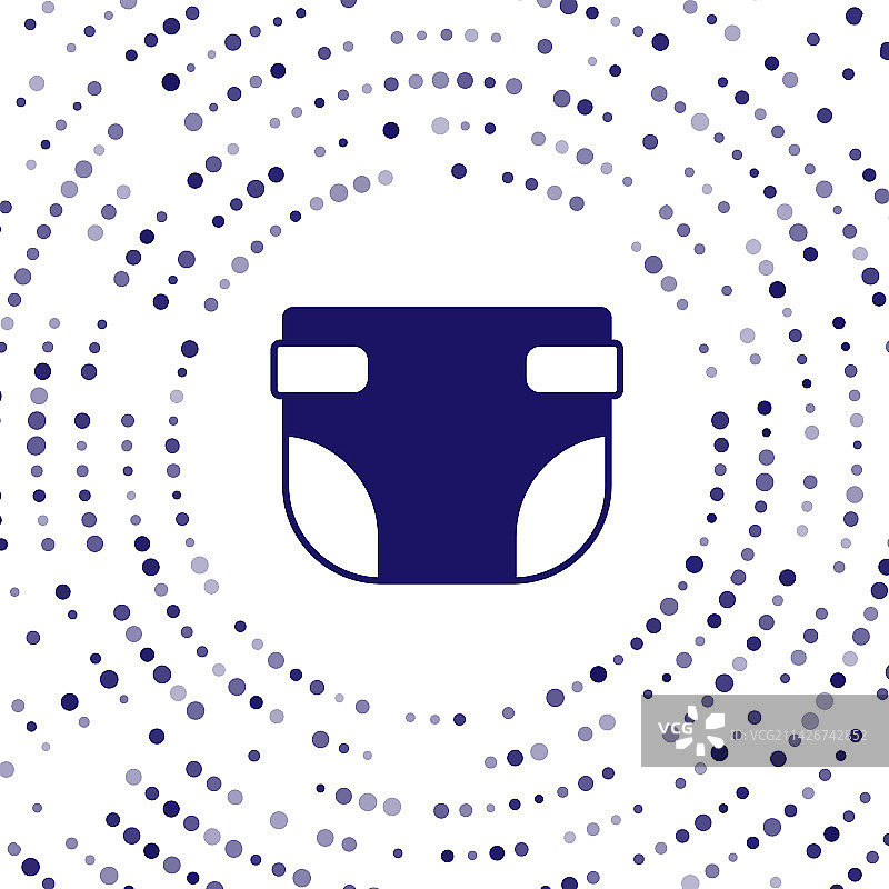 蓝色婴儿吸水尿布图标图片素材