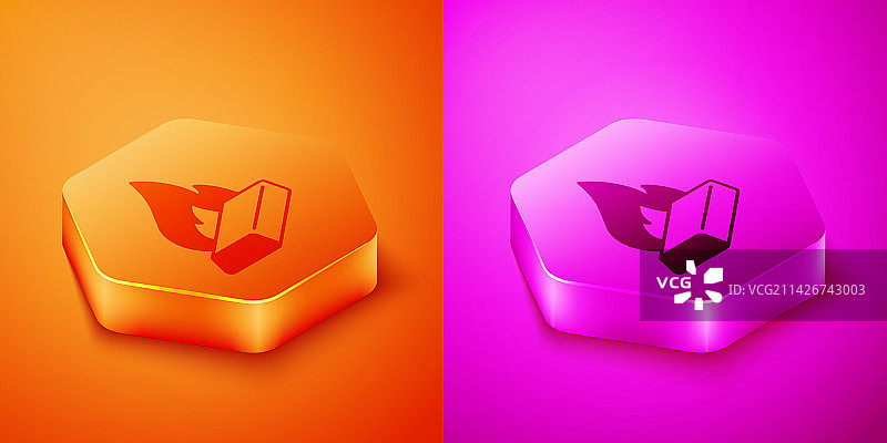 2.5D熔金浇筑图标图片素材