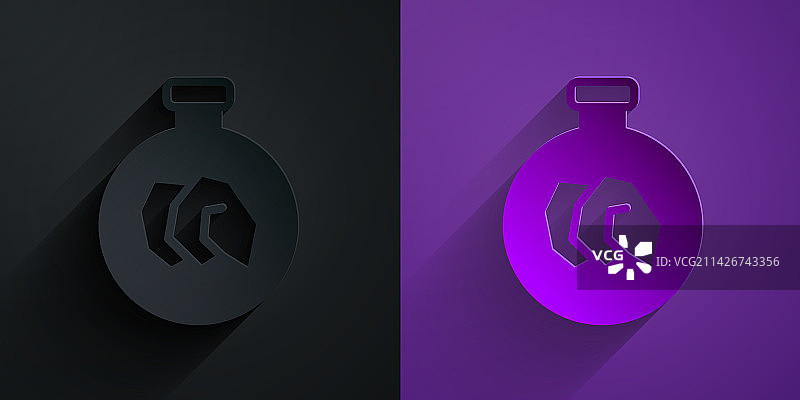 具有各种矿物岩石的剪纸展览图片素材