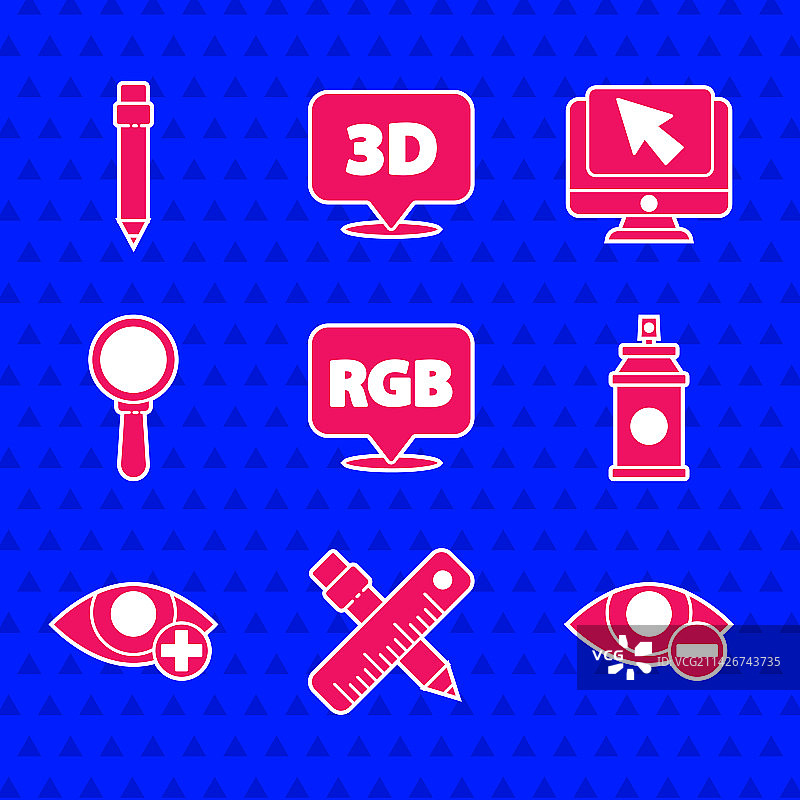 包含RGB、CMYK和交叉标尺的对话气泡图片素材