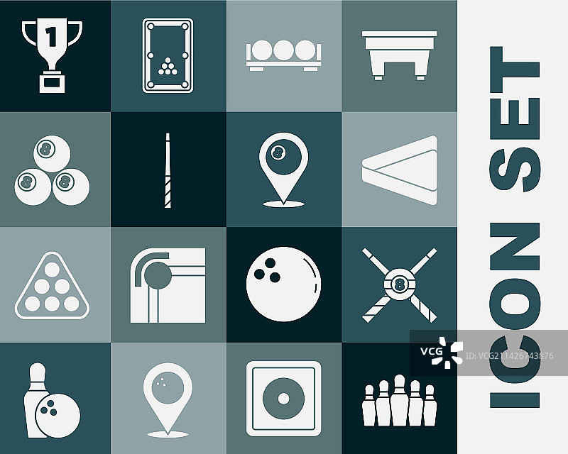 保龄球瓶交叉台球杆素材图片素材